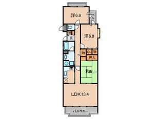 カサ　ヴェルデ芦屋の物件間取画像